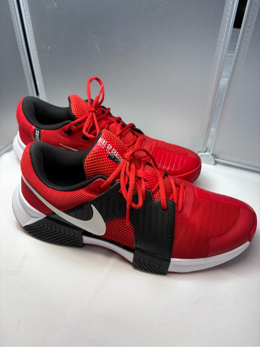 Nike Men's Zoom GP Challenge 1 Hard Court Shoes in University Red/White-Black